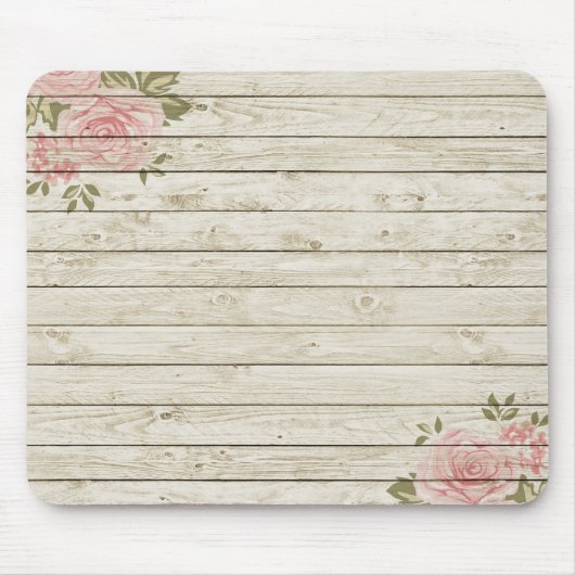 Mooi land Shabby Chic Rustic Wood Muismat (Voorkant)