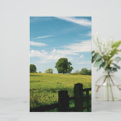 Mooi landschap briefpapier (Staand voorkant)