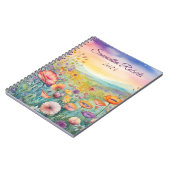 Mooi landschap met bloemen notitieboek (Linkerzijde)