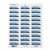 mooi landschaps fotografie-adreslabel. etiket (Full Sheet)