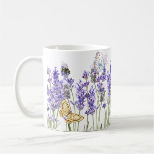Mooi lavender Butterflies Floral Koffiemok