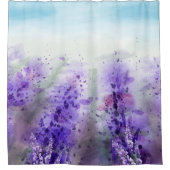Mooi lavendeveld douchegordijn (Voorkant)