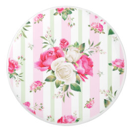 mooi, lente, shabby chic, roze rozen, chic, f keramische knop