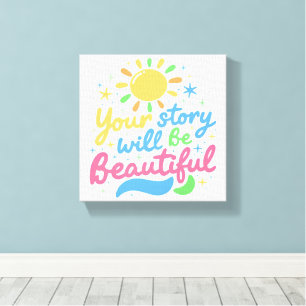 Mooi Levensverhaal Inspiratie voor Kinderen Canvas Afdruk