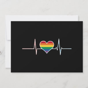 Mooi LGBT Gay Pride Hartslag Lesbische Hommen Lief Aankondiging