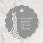 Mooi linnen Vrijgezellenfeest dank u Bedankjes Labels (Voorkant)