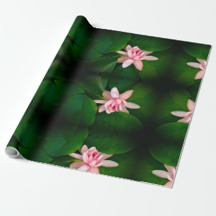 Mooi Lotus Bloem Foto Verpakkingsdocument Cadeaupapier