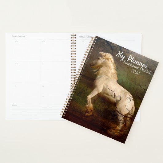 Mooi majestueus wit paard planner (Display)