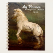 Mooi majestueus wit paard planner (Voorkant)