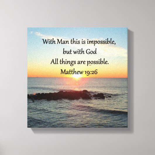 MOOI MATTHEW 19:26 FOTODESIGN CANVAS AFDRUK (Voorkant)