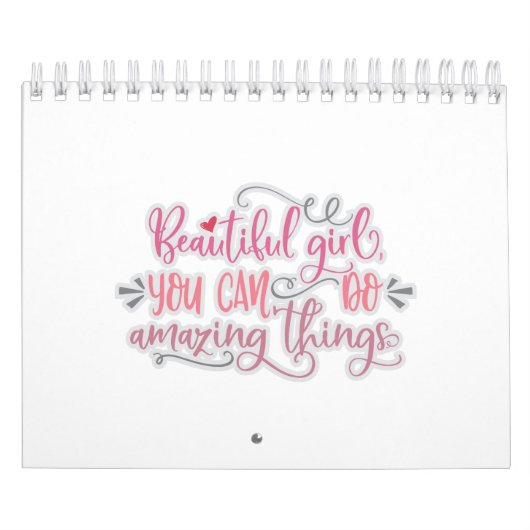 Mooi meisje dat je geweldig kunt doen kalender (Hoes)