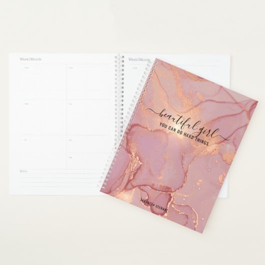 Mooi meisje dat je hard kunt doen | Monogram Planner (Display)