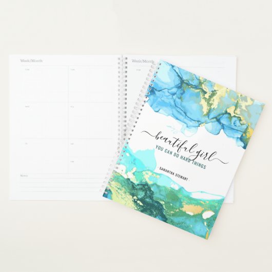 Mooi meisje dat je hard kunt doen | Monogram Planner (Display)