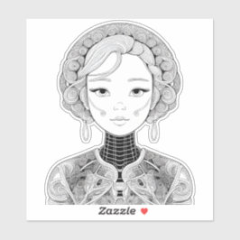 Mooi meisje in boho stijl sticker