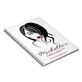 Mooi meisje met het golvende Pictogram van de Notitieboek (Rechterzijde)