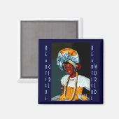 Mooi meisje, mooie wereld magneet (Voorkant / Achterkant)