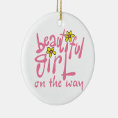 Mooi meisje onderweg keramisch ornament (Rechts)