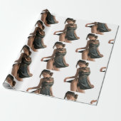 Mooi meisje op mooi inpakpapier (Uitgerold)