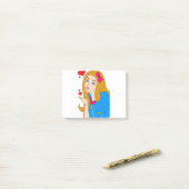 Mooi meisje post-it® notes (Op bureau)