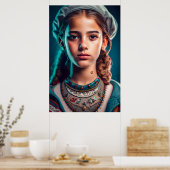 mooi meisje poster (Keuken)