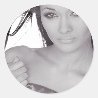 mooi meisje ronde sticker