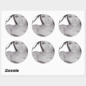 mooi meisje ronde sticker (Vel)