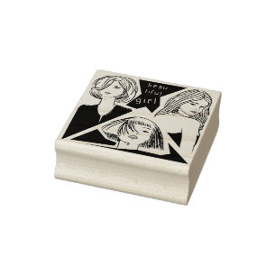 mooi meisje 	rubberstempel