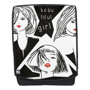 mooi meisje rugtassen