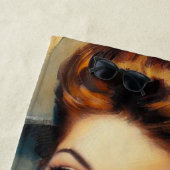  mooi meisje schilderij strandlaken (In situ)