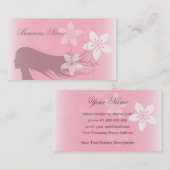 Mooi meisje Silhouette Pink Visitekaartje (Voorkant / Achterkant)