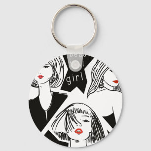 mooi meisje sleutelhanger