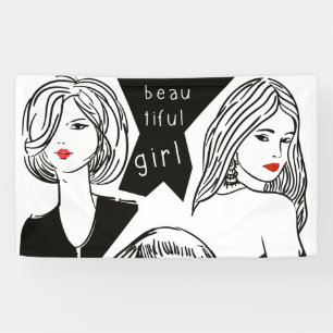 mooi meisje spandoek