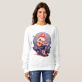 Mooi meisje spelen gitaar trui (Voorkant volledig)