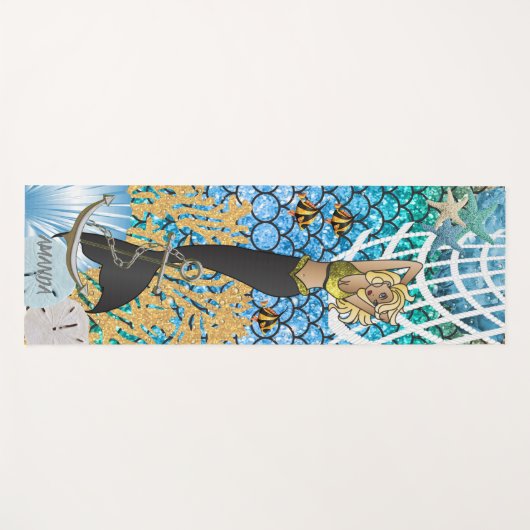 Mooi meisje van Mermaid Yogamat (Voorkant (horizontaal))