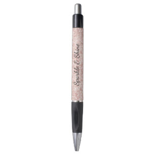Mooi meisjesachtig roze glitter pen