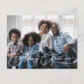 Mooi Merry Christmas script foto ontwerp Briefkaart (Voorkant)