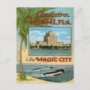 mooi Miami Florida Magic City-reizen Briefkaart