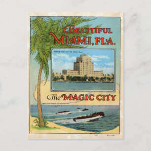 mooi Miami Florida Magic City-reizen Briefkaart