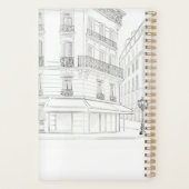 Mooi mode vrouw loopt planner (Achterkant)