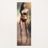 Mooi modelmeisje voor Yoga Mat (Voorkant)