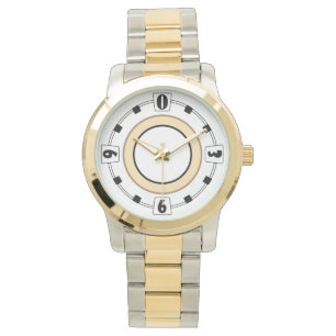Mooi modern horloge met een modieuze wijzerplaat