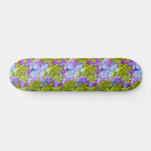 Mooi modern Leafy Pattern Skateboard (Horizontaal)