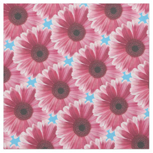 Mooi modern roze gerbera-ventilatorpatroon stof