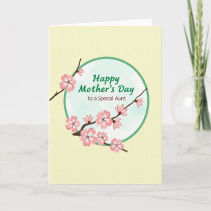 Mooi Moederdag bloemen kaart voor tante