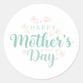 Mooi Moederdag cadeau Ronde Sticker (Voorkant)