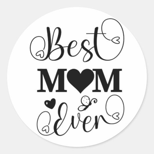 Mooi Moederdag cadeau Ronde Sticker (Voorkant)