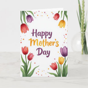 Mooi Moederdag Tulp kaart