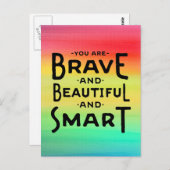 Mooi, moedig en slim briefkaart (Voorkant / Achterkant)