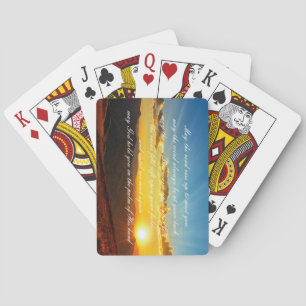 Mooi "Moge de weg zich verheffen om je tegemoet te Pokerkaarten