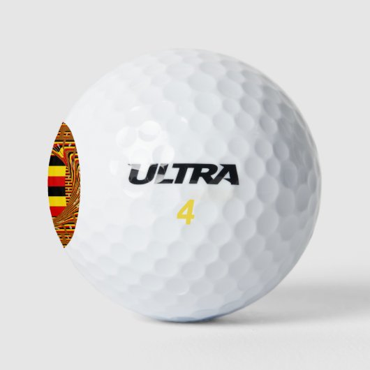 Mooi monogram met kleurrijk scheermotief van het U Golfballen (Logo)